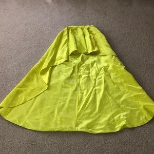 LaQuan Smith neon yellow maxi long peplum skirt S